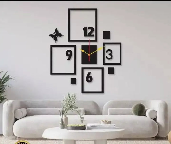 Brick Wall Clock Room Decoration